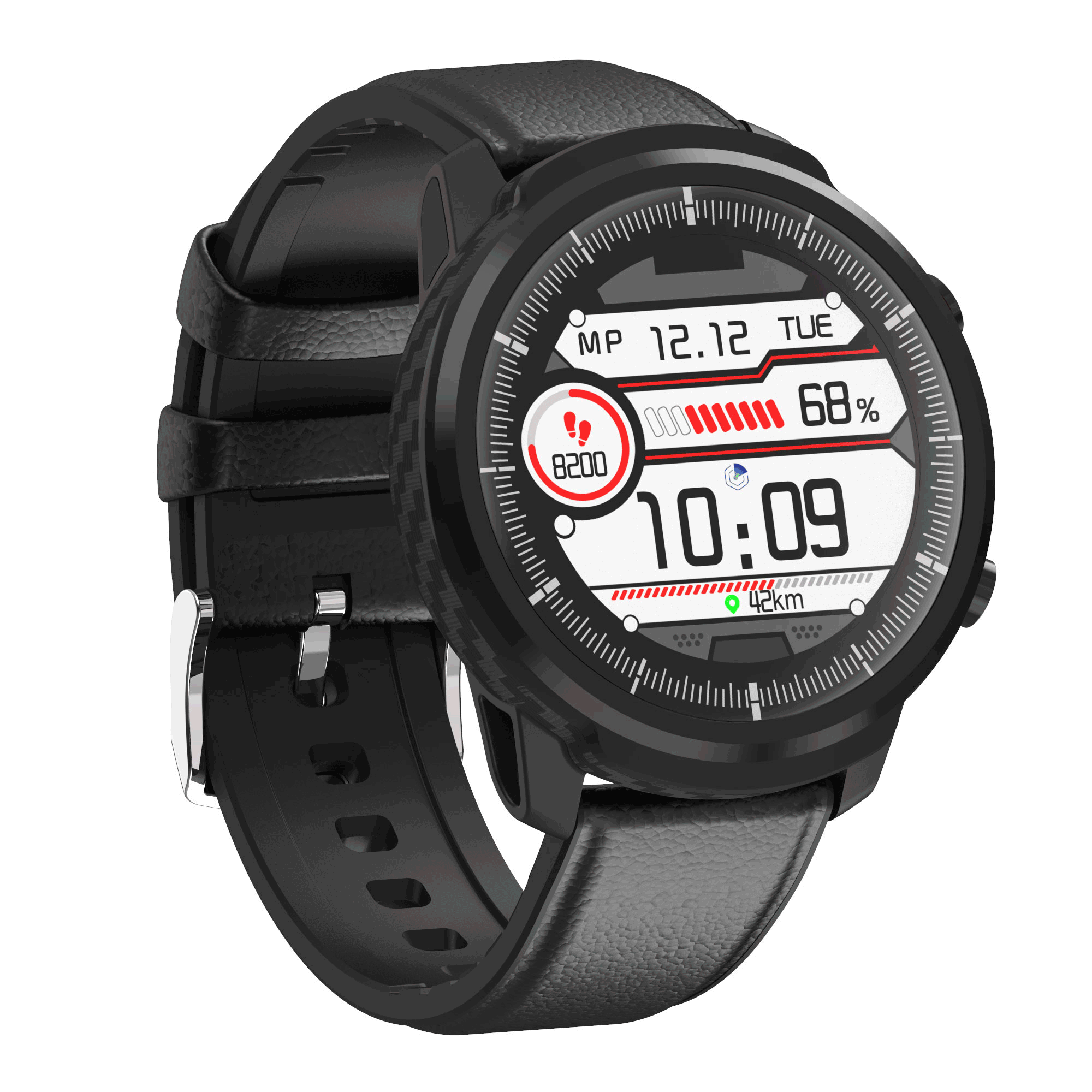 

Bakeey S10P Full Touch Leather Strap Wristband Blood Pressure and Oxygen Monitor IP68 Waterproof Smart Watch