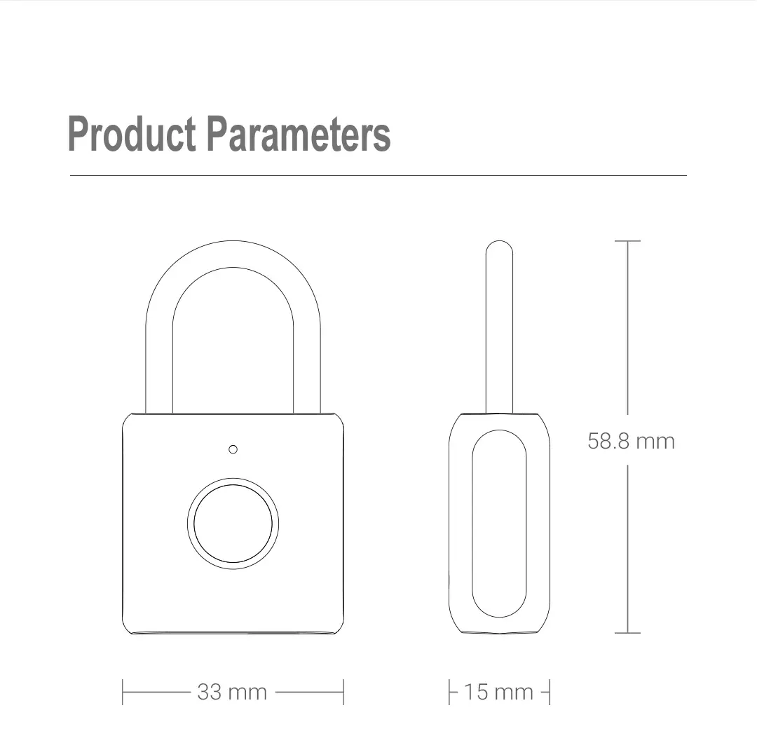 Xiaomi youdian kitty smart fingerprint door lock padlock usb charging keyless anti theft travel luggage drawer safety lock