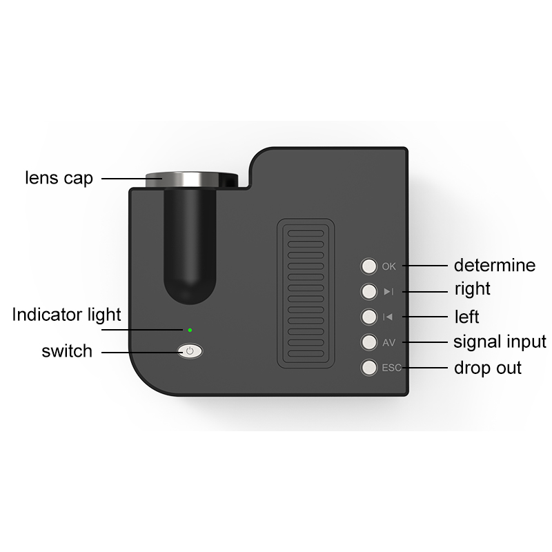 UNIC 28C Mini Portable LCD Projector Same Screen Support 1080p USB SD Card (Black) 30