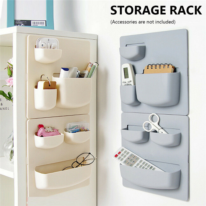 

Home Wall Mounted Rack Organizer Cosmetic Sundries Holder Kitchen Bathroom Shelf Kitchen Storage Container