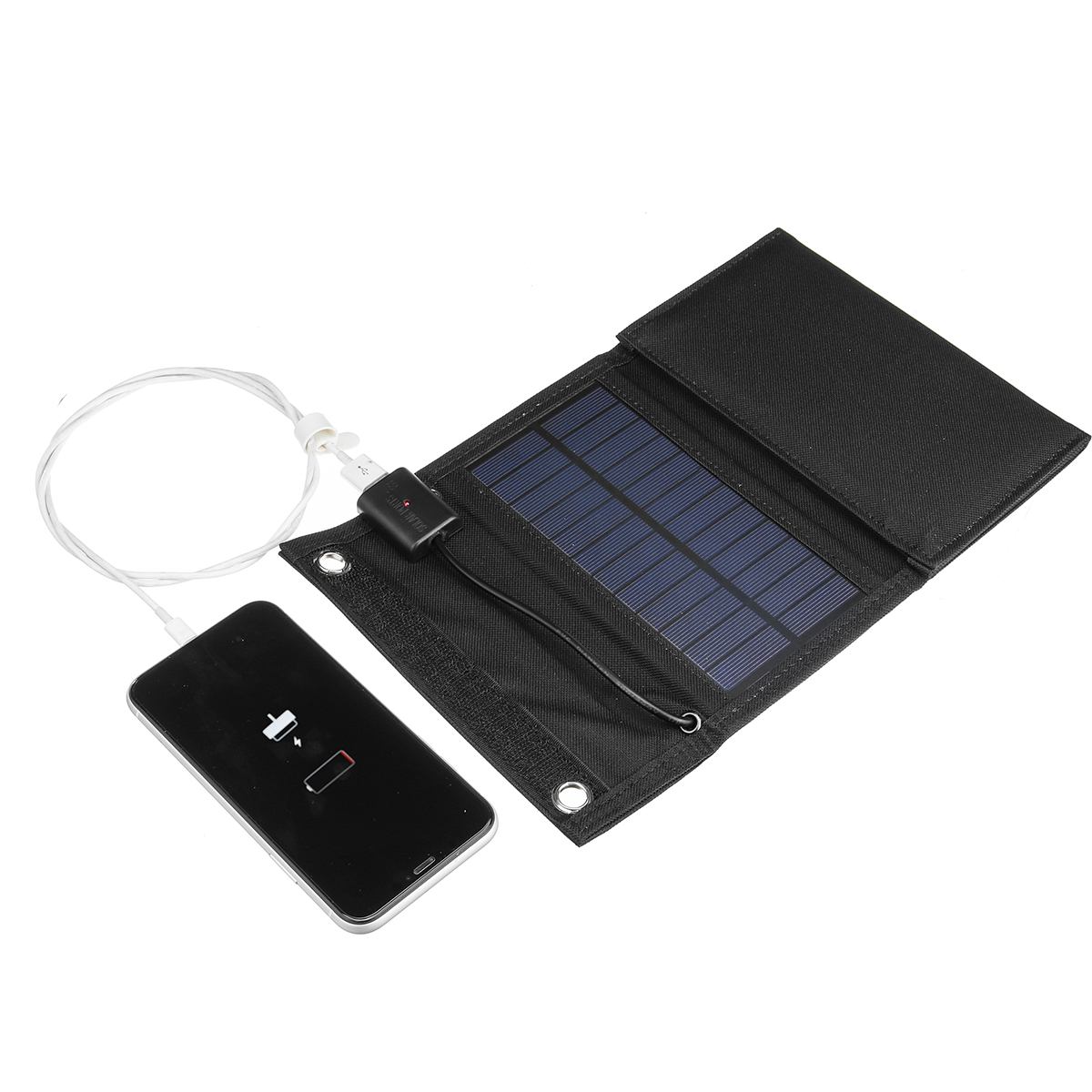 

Solar Charger 5V Foldable WaterproofSolar Power Charger USB Solar Battery Charger With Solar Panel for Traveling Campi