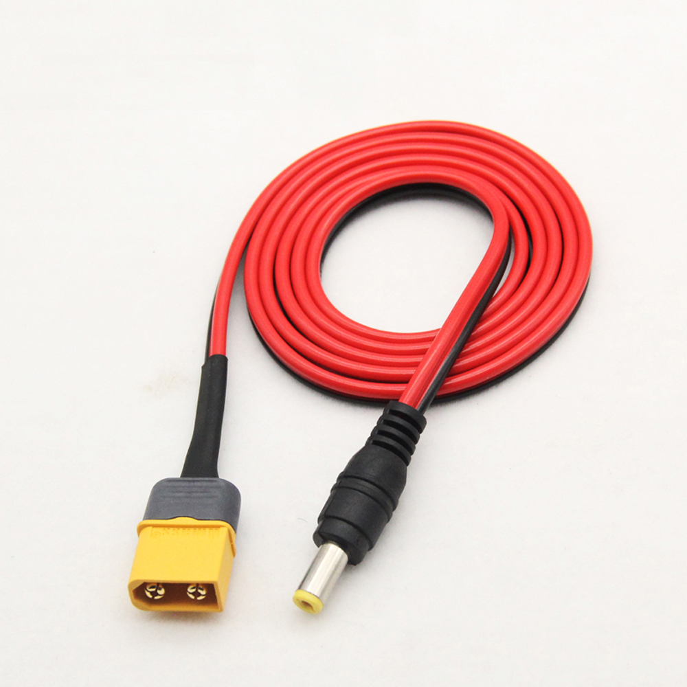

1m XT60 XT30 T Plug Male to DC 5.5X 2.1mm Male Adapter Cable for FPV Goggles Battery