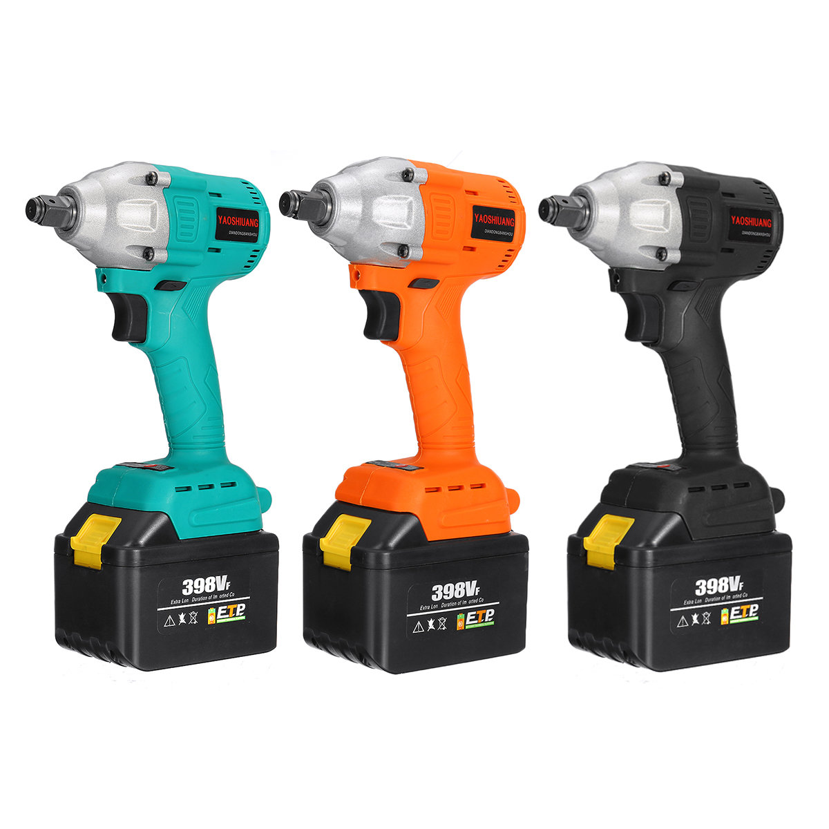 Details about  / 398VF 680NM 39800mAh 1//2/'/' Cordless Brushless Electric Impact Wrench 2x Battery