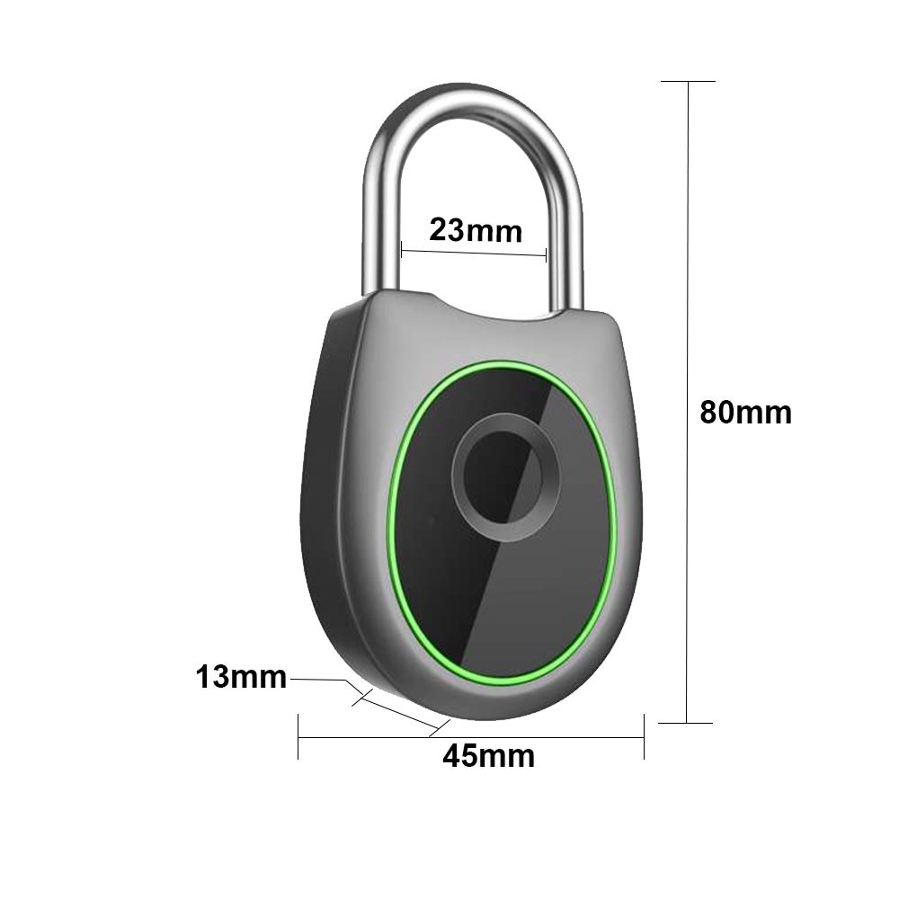 Bakeey Smart Fingerprint Door Lock Padlock USB Charging Waterproof Keyless Anti Theft Travel Luggage Drawer Safety Lock 12