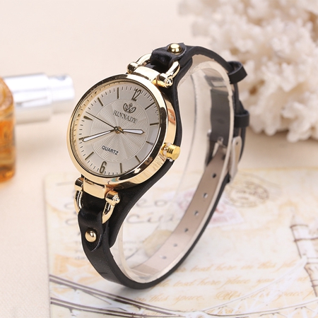 

Deffrun Casual Style Colorful Gold Case Ladies Wrist Watch