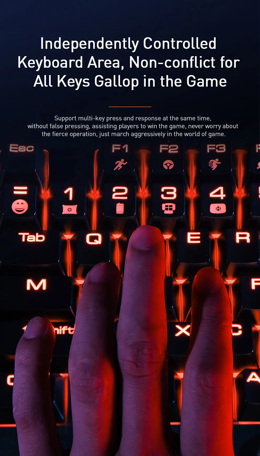 Baseus Gamo GK01 One Handed Mechanical Gaming Keyboard 6