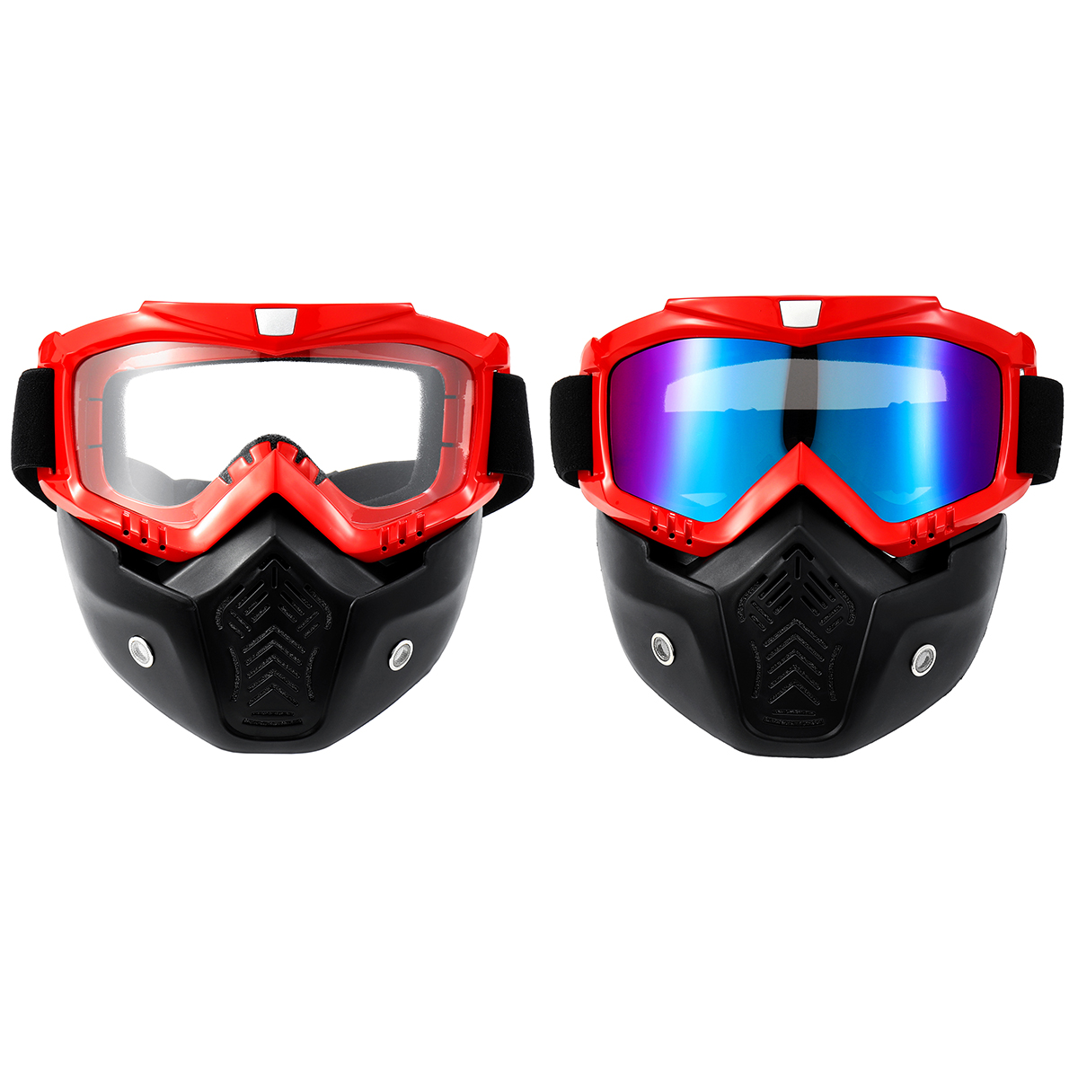 

Motorcycle Face Helmet Goggles Mask TPU+PC Windproof