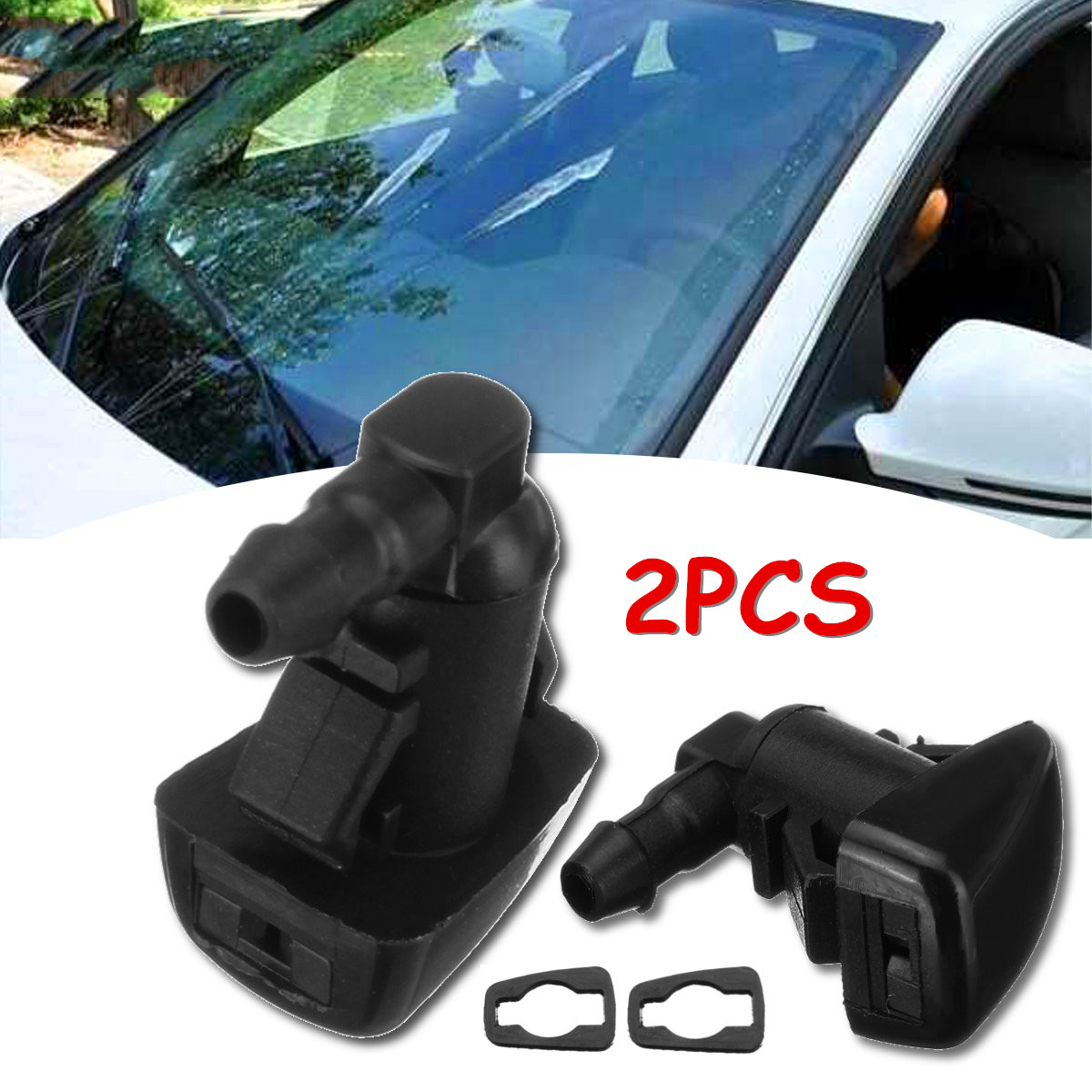 

2Pc Windshield Wiper Water Spray Jet Nozzle For 2007-2010 Ford Edge 7T4Z 17603 A