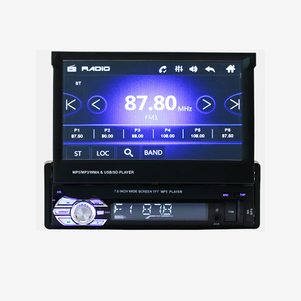 

9601G 7 дюймов 1Din для Wince Авто Радио Stereo MP5 Player GPS FM WiFi USB Видеорегистратор С 4 светодиодами Вид сзади камера NA / AU / EU / SA Карта Автоd