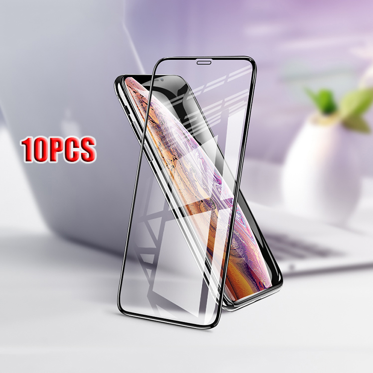 

HOCO 10PCS Sliky 3D Curved Edge 9 Hardness Anti-explosion Full Cover Tempered Glass Screen Protector for iPhone XS Max /