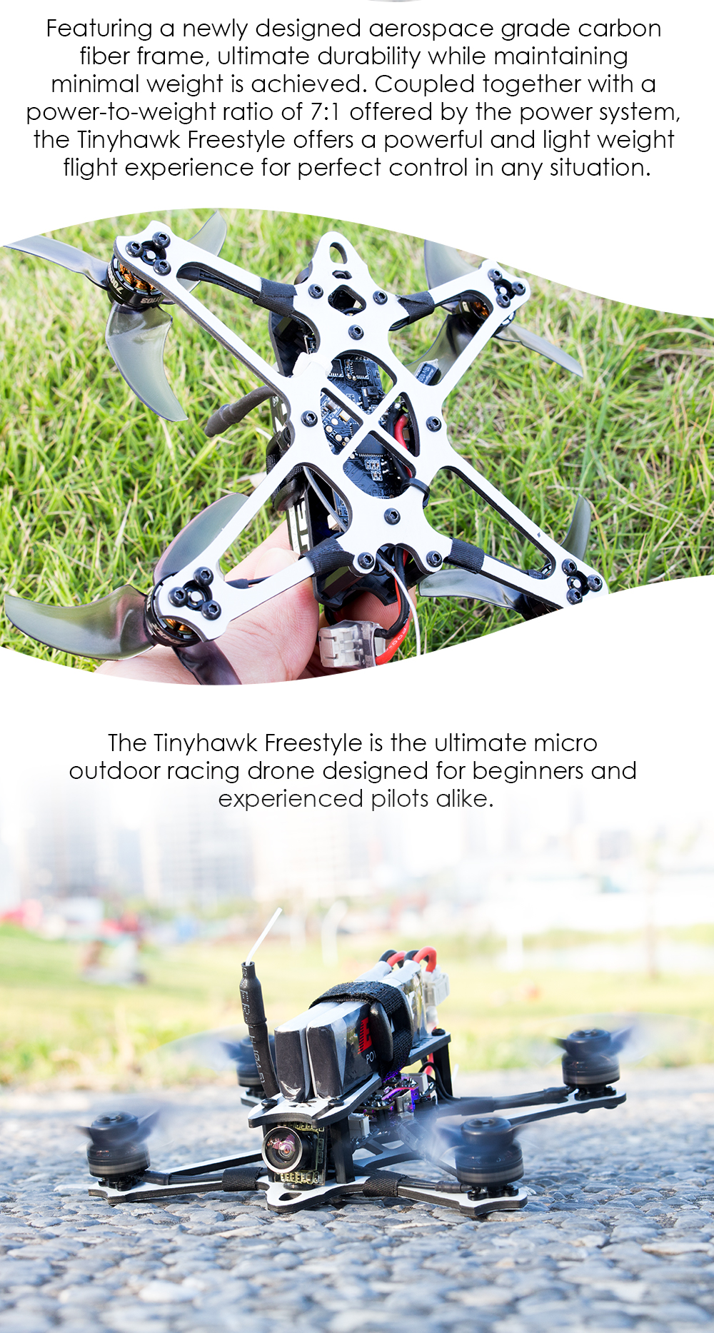 EMAX Tinyhawk Freestyle 115mm 2.5inch F4 5A ESC FPV Racing RC Drone BNF Version 3
