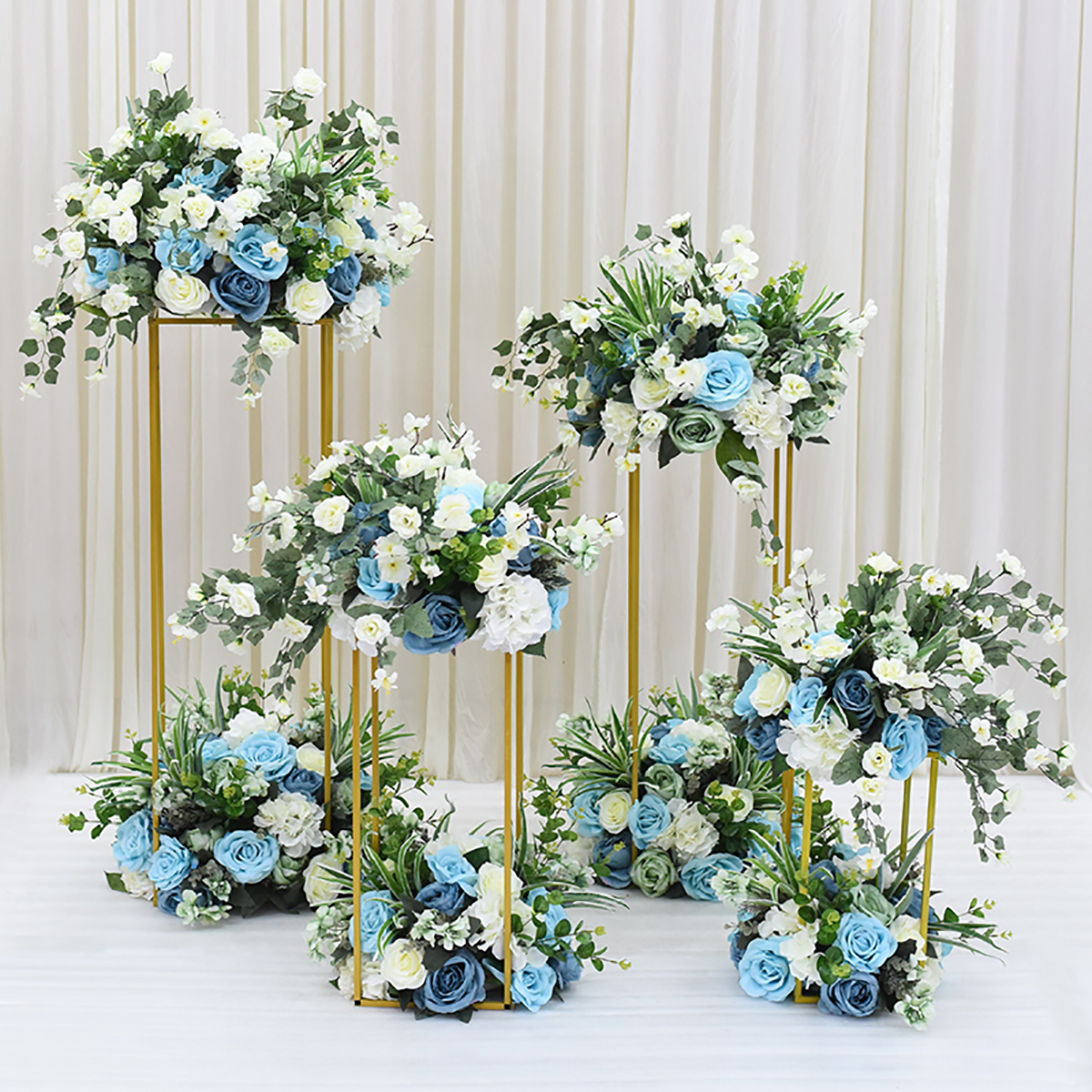 Details about   Flower Rack Wedding Metal Art Geometric Column Vases Stand Prop Party Detachable 