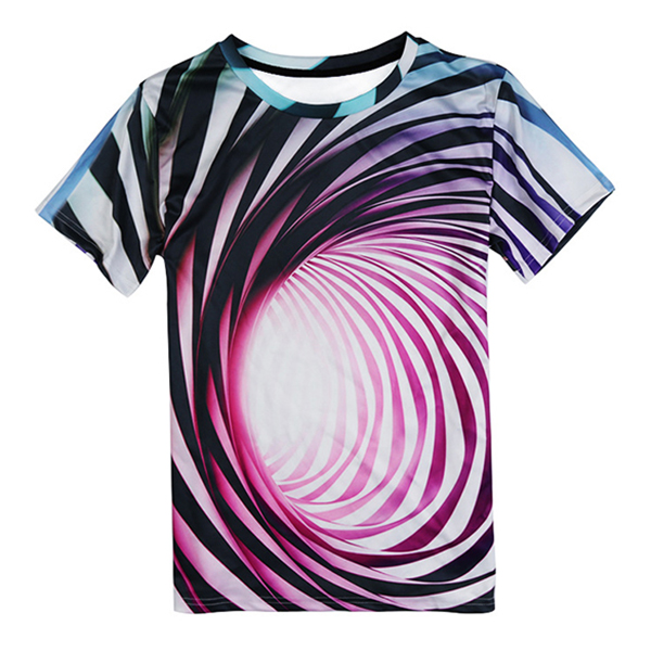 

Creative 3D Printing Colored Stripe T-shirts