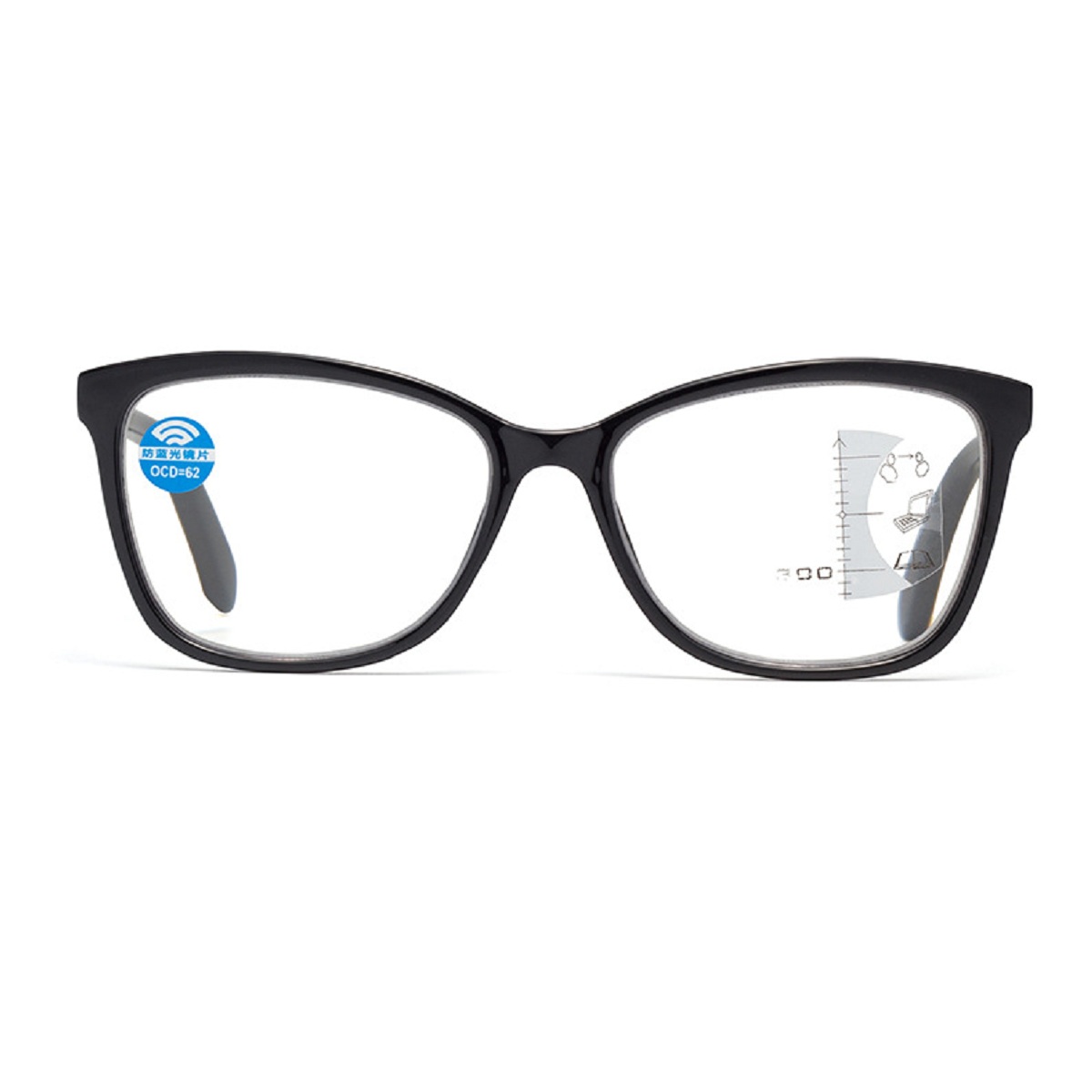 

Presbyopic Glasses Black for Men and Women with Anti blue light Comfortable Resin Presbyopic Glasses Reading Glasses Pro