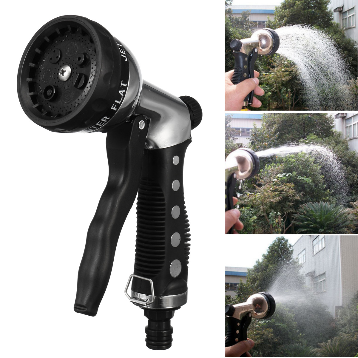 

8 Modes Portable High Pressure Washer Hose Nozzle Water Spray Garden Tool