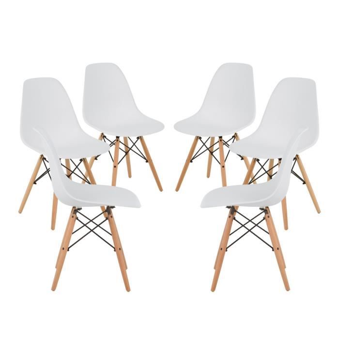 

Set of 6 Dining Chairs Home Office Wooden Foot Chair Set