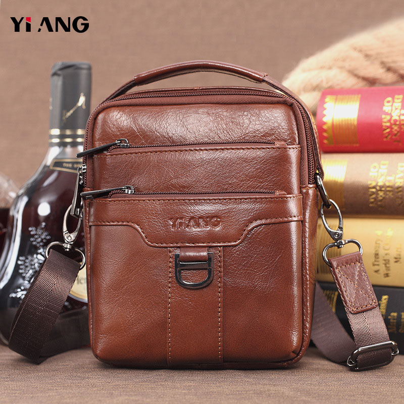 

Men Genuien Leather Multifunctional Handbag Crossbody Bag