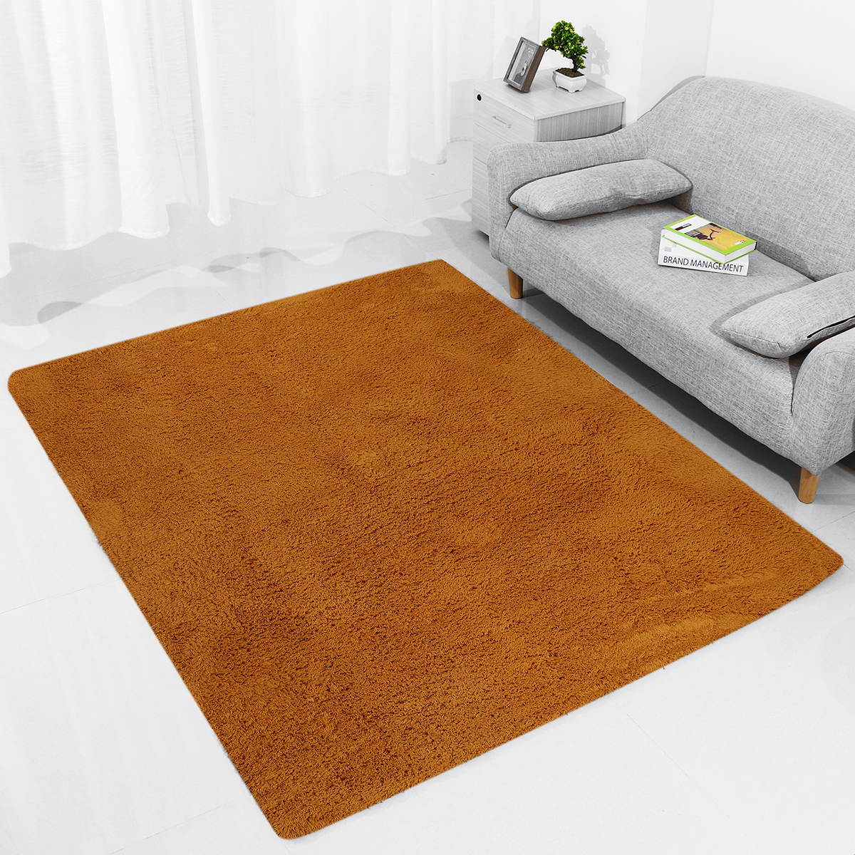 

Soft Fluffy Shaggy Mat Living Room Bedroom Carpet Anti-skid Sofa Floor Area Rug