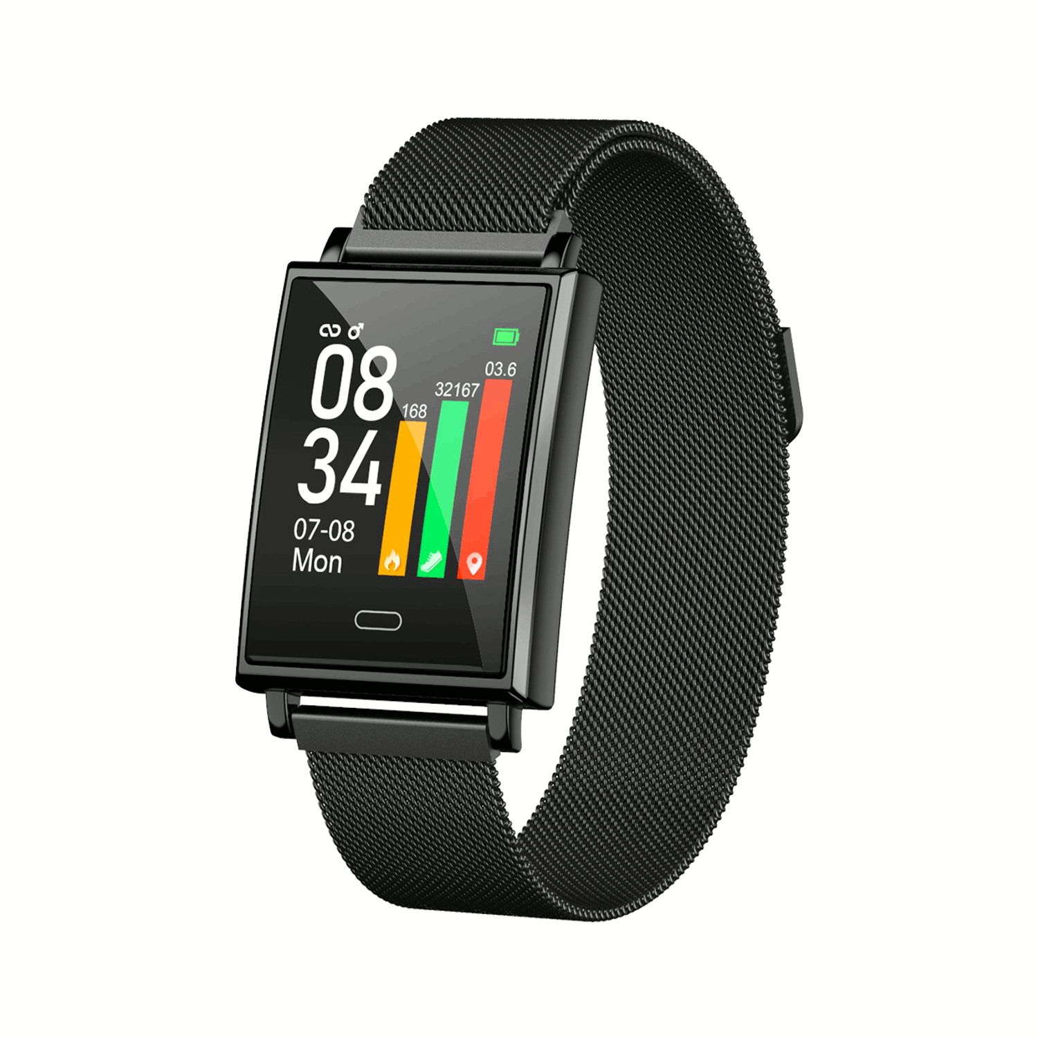 

Bakeey Y69 IP68 waterproof Wristband Blood Pressure Heart Rate Monitor Music Control Business Smart Watch