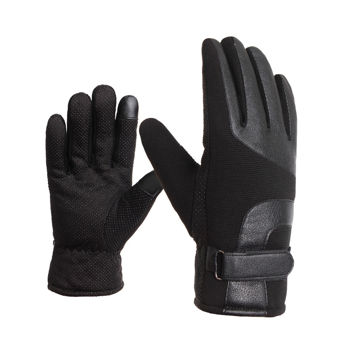 

Winter Warm Leather Gloves Touch Screen Waterproof Windproof Riding Cycling Skiing Gloves