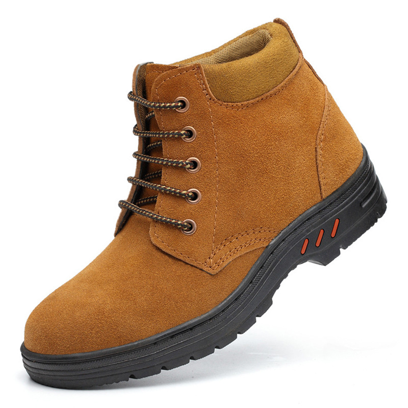 

Men Steel Toe Slip Resistant Soft Puncture Proof Work Shoes