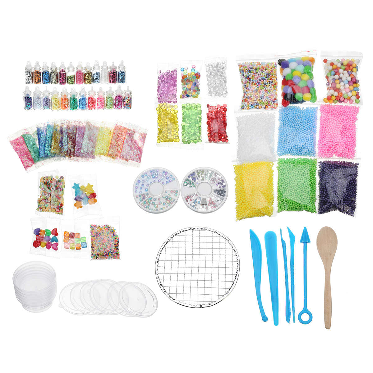 

Making Kits Supplies For Slime DIY Handmade Color Foam Ball Loose Beads Granules Slime Making Material Set