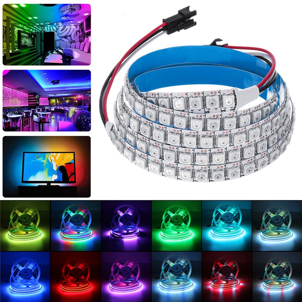 

DC5V 2M 288LED WS2812B 5050SMD Built-In IC Non-Waterproof RGB LED Strip Light KTV Hotel Bar Home Stair
