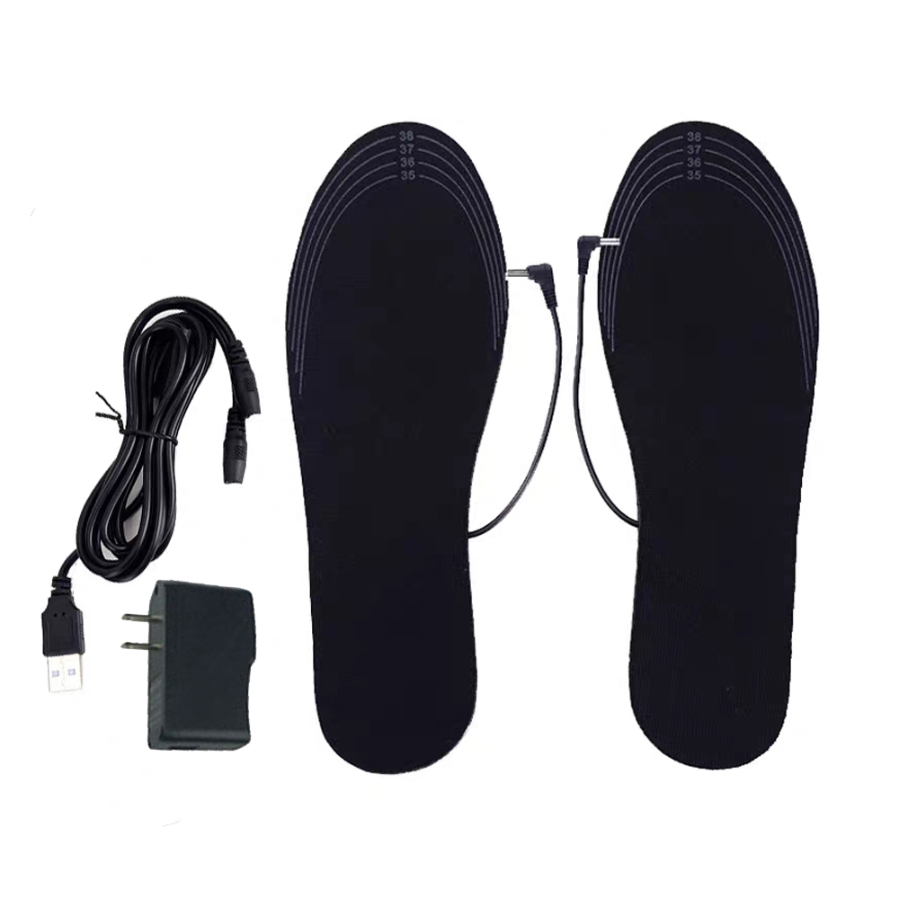 

Cuttable Дышащий Дезодорант 40 ℃ -50 ℃ USB Стелька с электрическим подогревом Зимние теплые стельки для ног Нагреватель