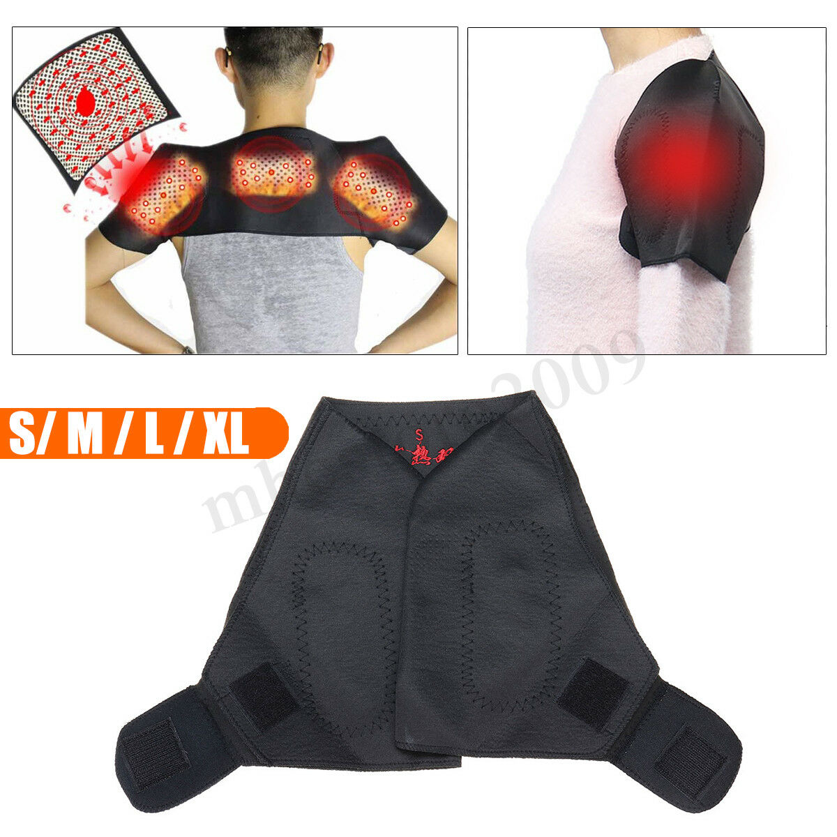 

Shoulder Back Pain Relief Belt Tourmaline Massage Self-Heating Magnetic