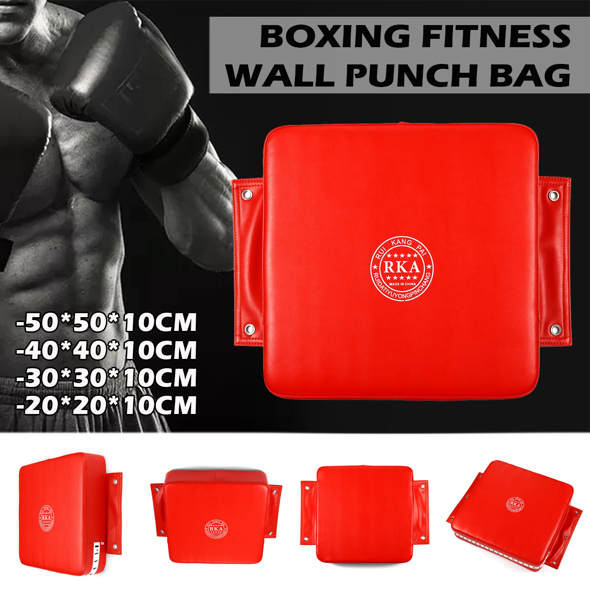 Wocume Boxing Fighter Fitness Wall Punch Bag Training Square Focus Target Soft Pad