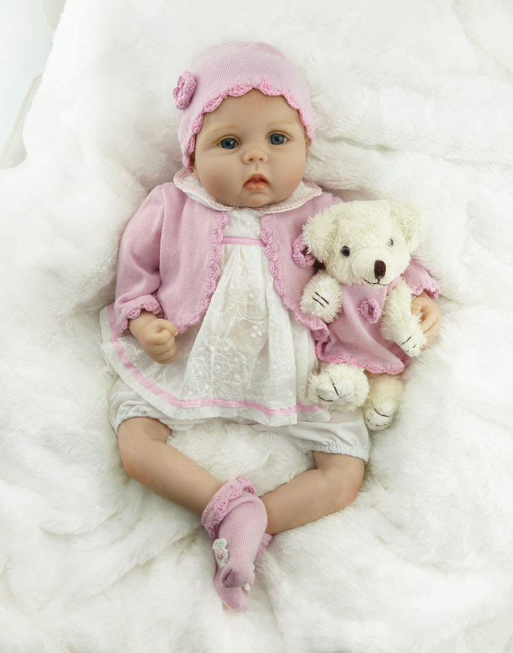

NPK 55 СМ Ручной Работы Soft Силиконовый Реалистичная Девочка Кукла Reborn Baby Кукла для Детей На День Рождения Рождественский Подарок