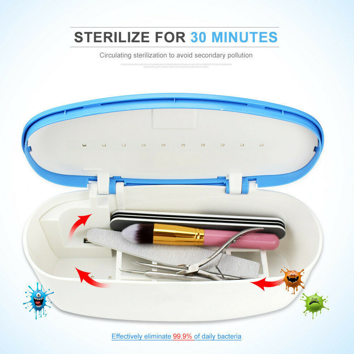 UV LED Sterilizer Disinfection Box Sterilizer Machine Nail Tools Makeu ...