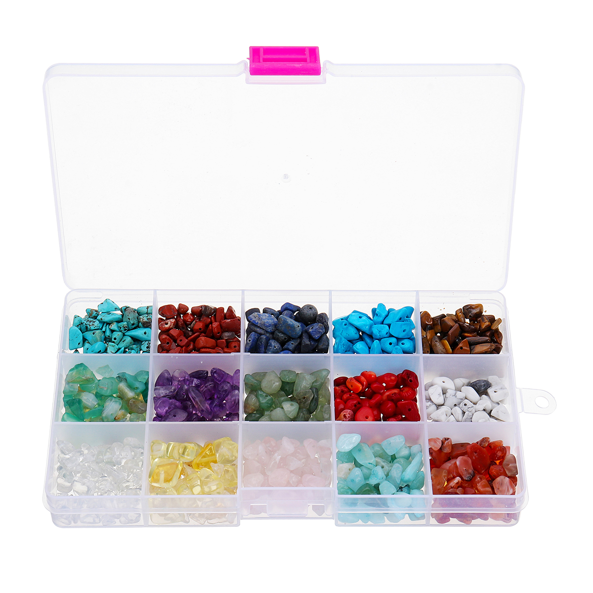 

5-8mm Natural Quartz Crystals Loose Beads Strands Boxed Mix Assortment Healing Gemstone