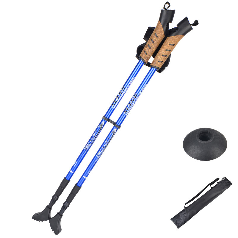 

2PCS Campleader Ultralight 3-Section Folding Trekking Pole Adjustable Walking Stick Travel Camping Hiking Cane