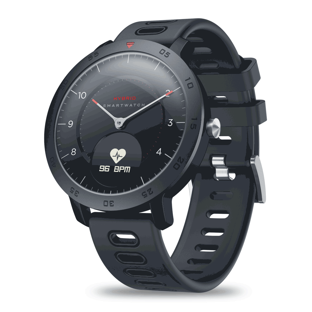 

Zeblaze HYBRID Heart Rate Blood Pressure Monitor Real-time Weather Temperature Goal Reminders Dual Modes Mechanical Hands Smart Watch