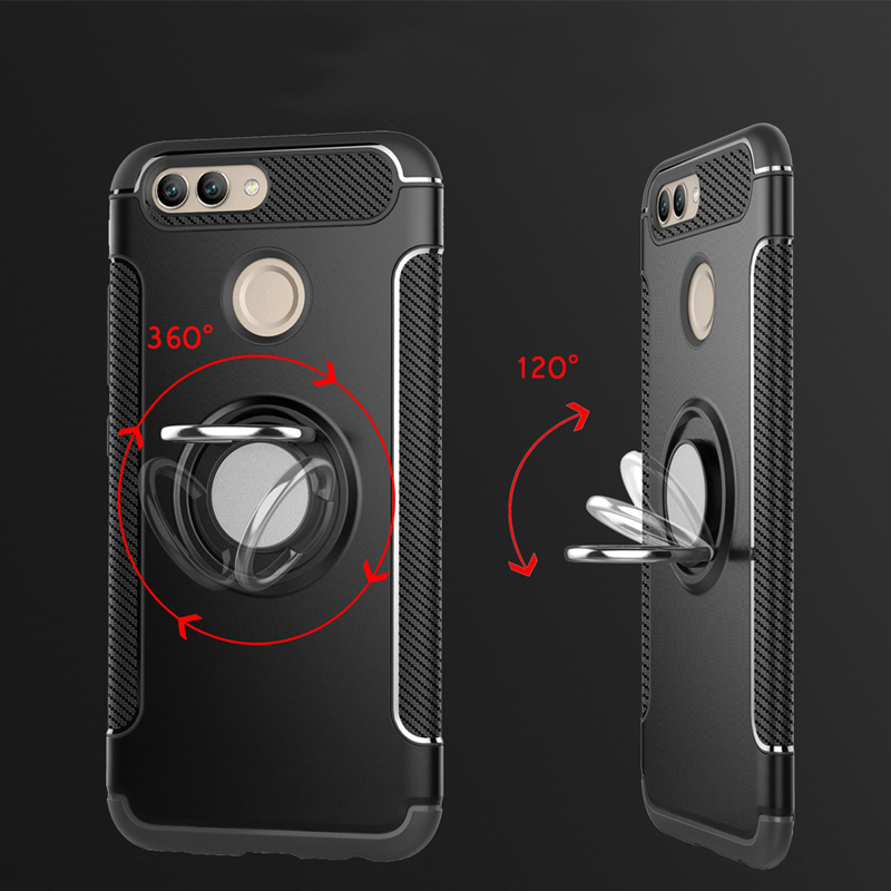 

Bakeey Armor Shockproof Magnetic 360° Rotation Ring Holder TPU PC Protective Case For Xiaomi Mi 8 Lite