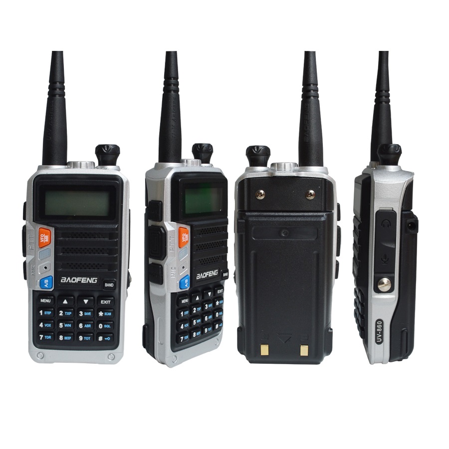 Baofeng UV-860 Dual Band Frequency Two Way Radio 136-174/400-520Mhz Ham CB Radio 128 Channels Walkie Talkie 19
