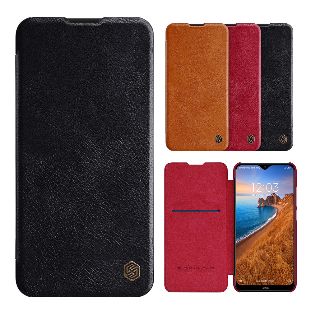 

For Xiaomi Redmi 8 NILLKIN Flip Shockproof Card Slot Holder Full Cover PU Leather Vintage Protective Case