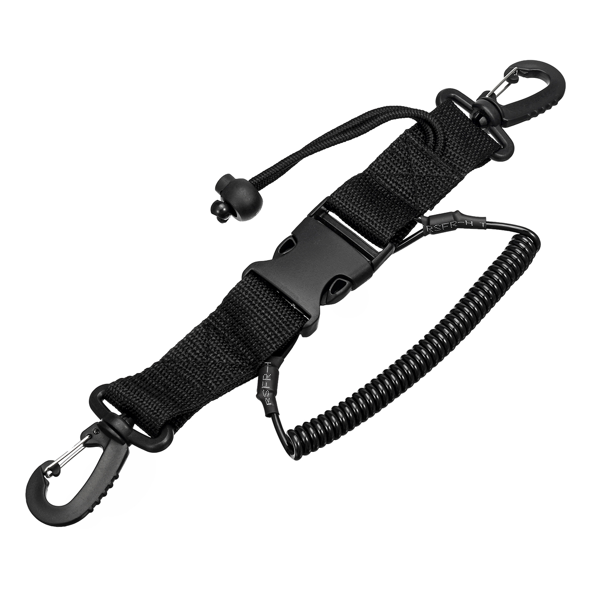 

SGODDE Anti-lost Spring Rope Diving Tool Anti-dropping PU Spring Rope Camera Underwater Diving Jumping Safety