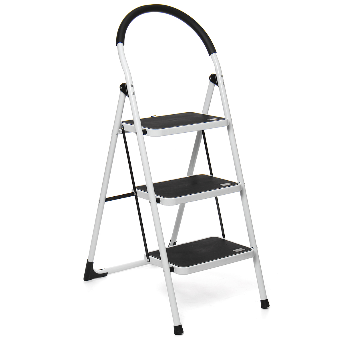 

3 шага складная алюминиевая лестница складной стул против скольжения сверхмощный 330 фунтов