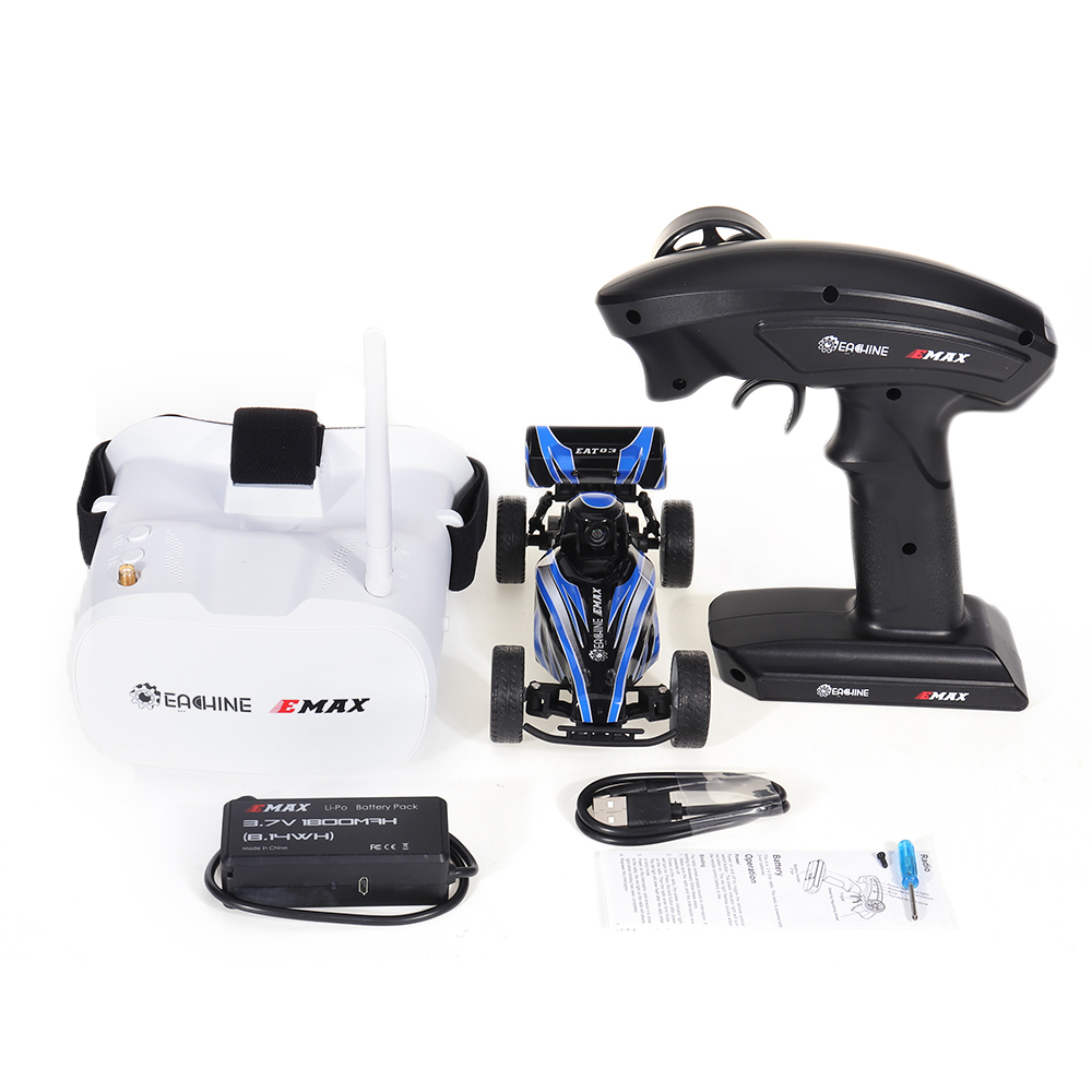 

Eachine & EMAX EAT03 1/24 2.4G RWD Electric FPV RC Car w/ Optional Goggles for Interceptor Full Proportional Control RTR