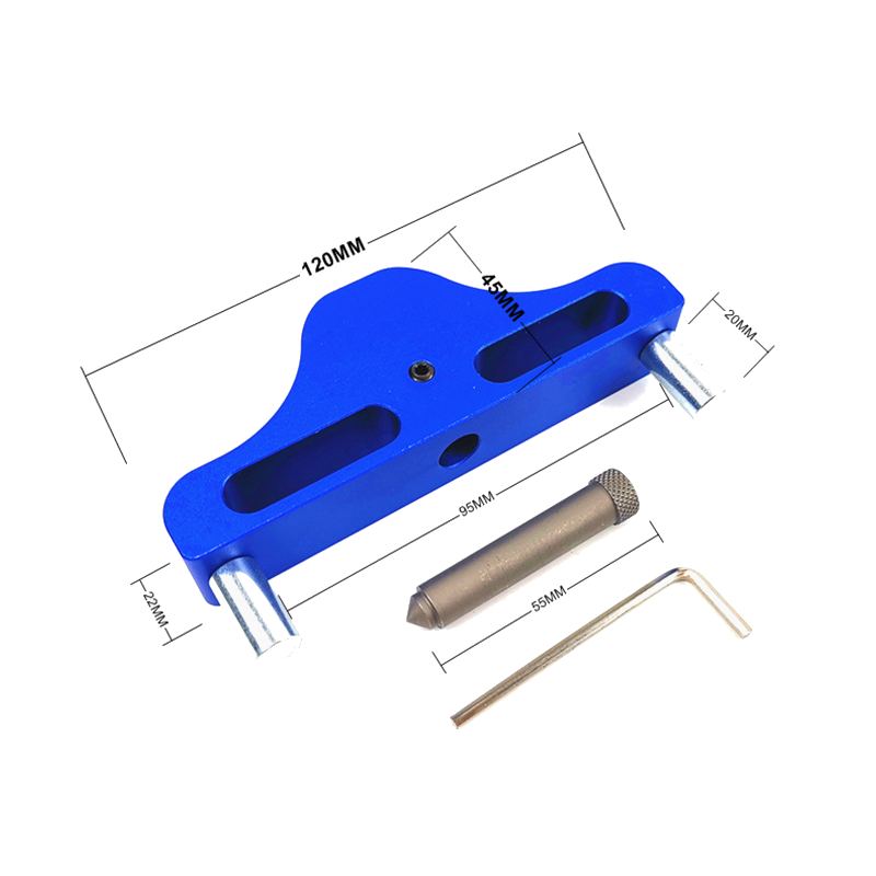Aluminum Alloy Woodworking Center Finder Line Measuring Marking Gauge Scriber Scribing Tool Woodworking 24