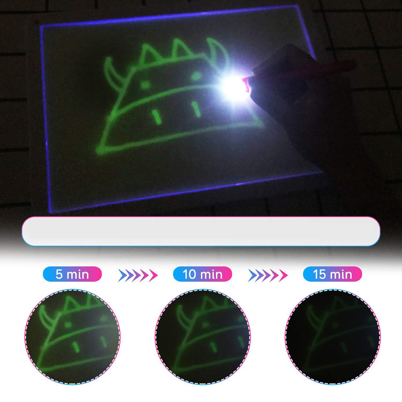 A3 Size 3D Children's Luminous Drawing Board Toy Draw with Light Fun for Kids Family 14