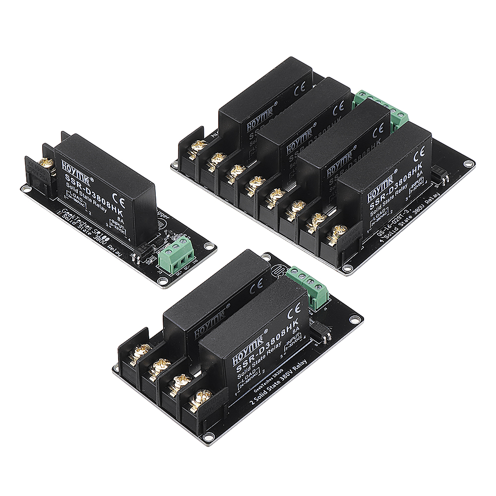 

380V 8A 1/ 2 /4 Channel Solid State Relay Module High and Low Level H-L Trigger Board SSR-D3808HK Switch Controller Geekcreit for Arduino - products that work with official Arduino boards