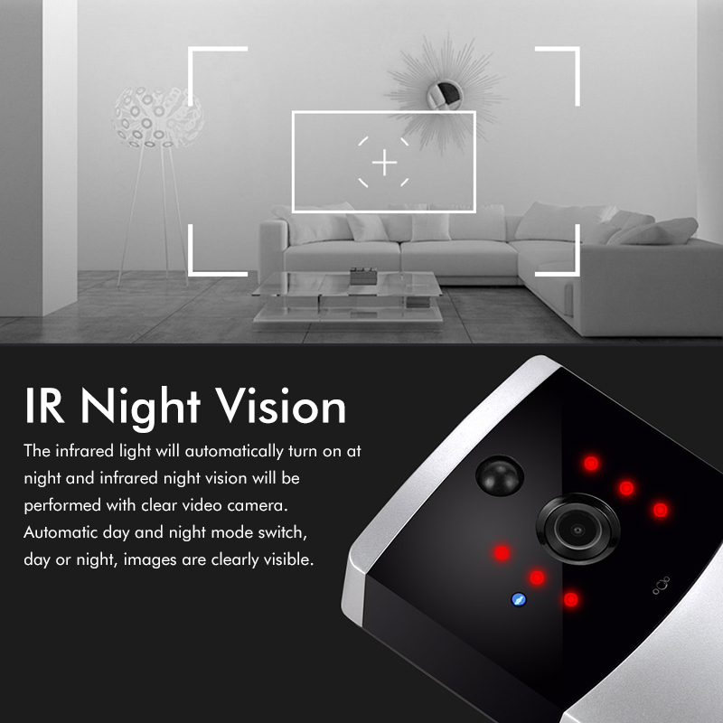 Bakeey Wireless Wifi HD Remote Monitoring Smart PIR IR Night Vision Cloud Storage Video Doorbell For Smart Home 9