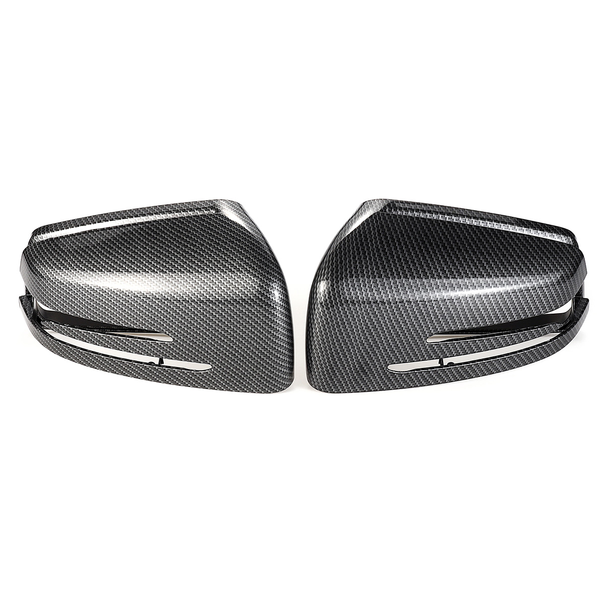 

2Pcs Car Carbon Fiber Rearview Mirror Cover Caps for Mercedes Benz W204 X204 W212 W221 C300 C218