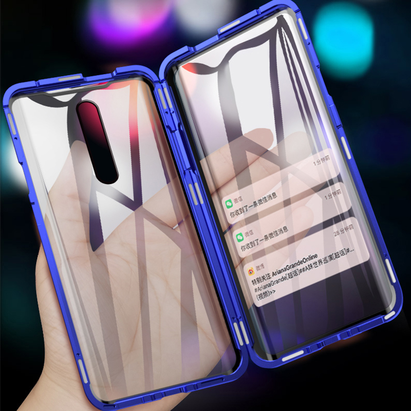 

Bakeey 360º Front+Back Double-sided Full Body 9H Tempered Glass Metal Magnetic Adsorption Flip Protective Case For Xiaomi Pocophone F1