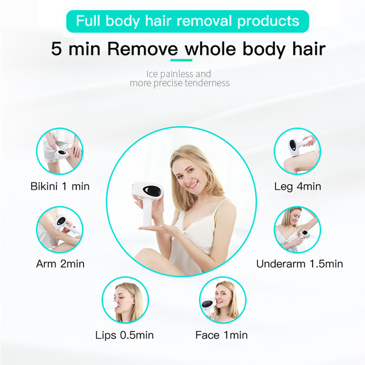 999999 Flashes 9 Level Portable Laser IPL Removal Machine Face Body Hair Shaving Epilator Kit