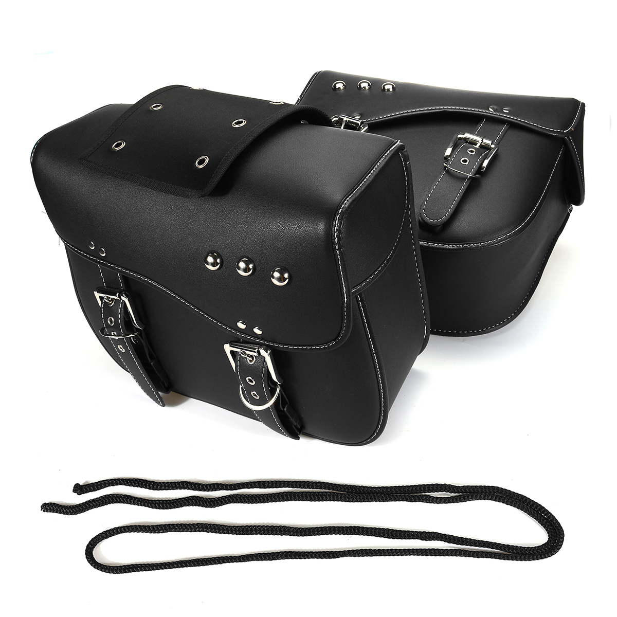 

PU Leather Motorcycle Saddlebags Edge Package Travelling Rider Motorbike Panniers Luggage