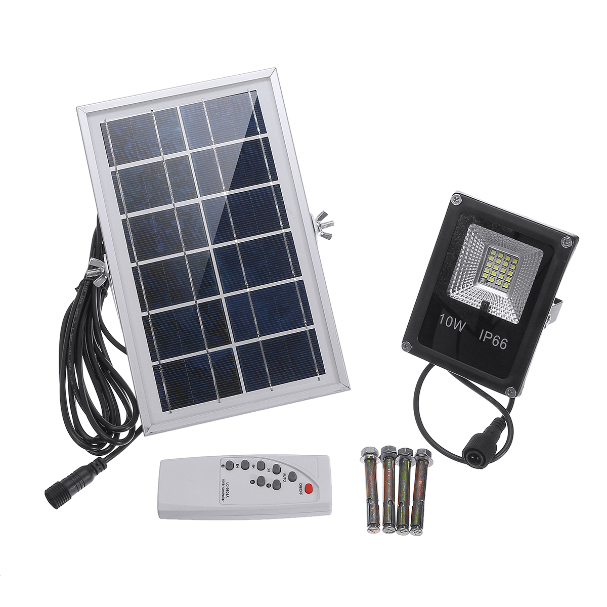 

10W 20LED IP66 Waterproof Solar Panel Flood Light Outdoor Garden Street Path Yard Lamp With Remote Control